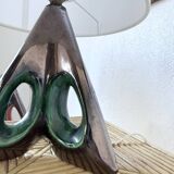 Paire de lampes céramiques forme libre triangle