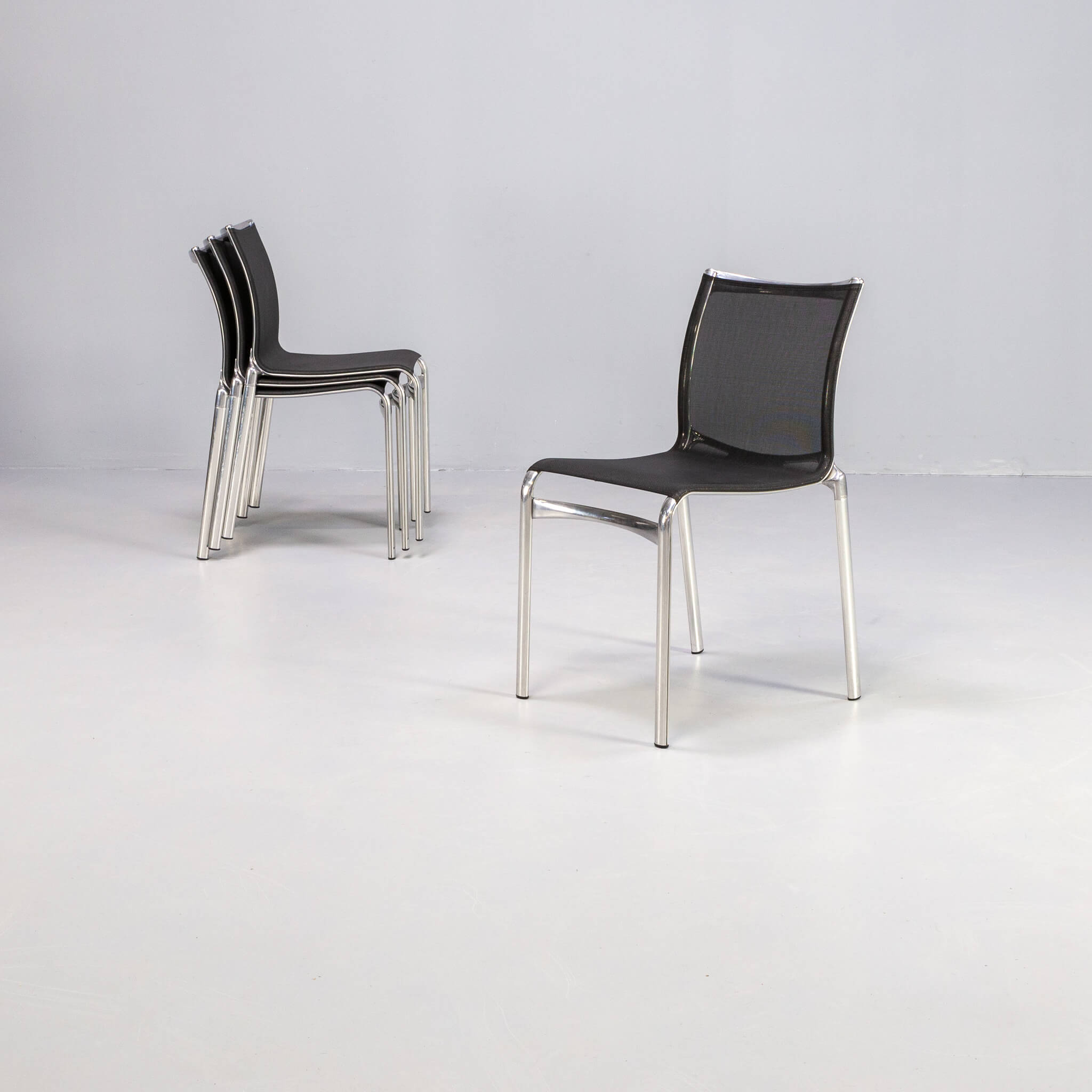 Alberto Meda model ‘416 High Frame’dining chair for Alias set/4