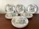 Set of 12 plates Terre de Fer, model Cartels, Creil & Montereau, 1900