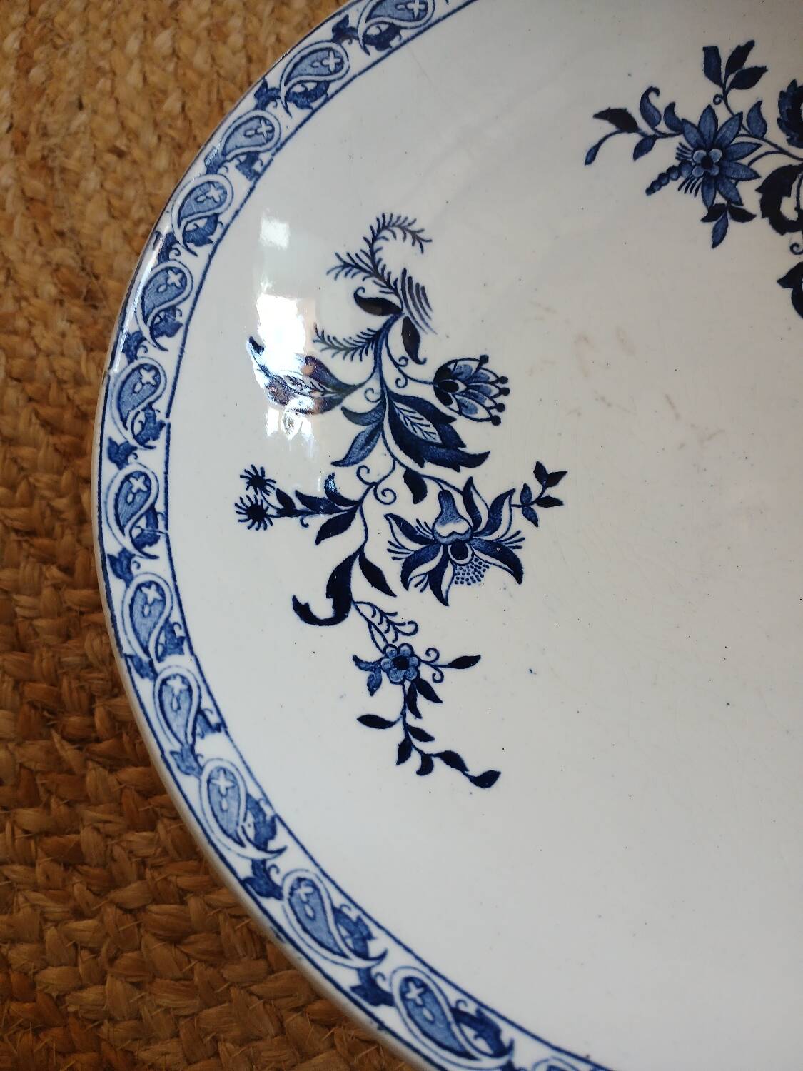 Antique compote dish in ironstone