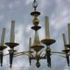 Lustre Empire en bronze et laiton doré