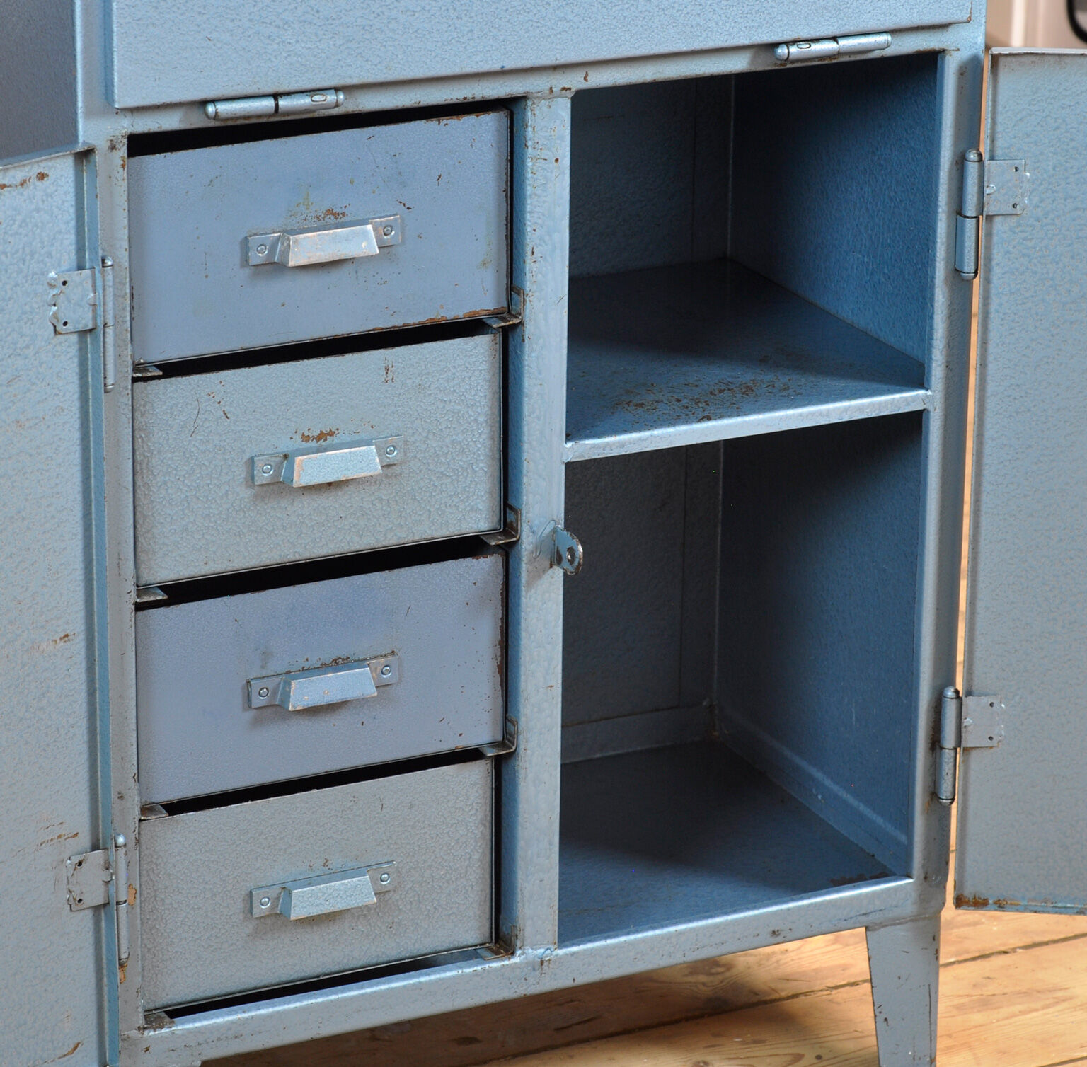 Industrial four-drawer cabinet from the 1970s