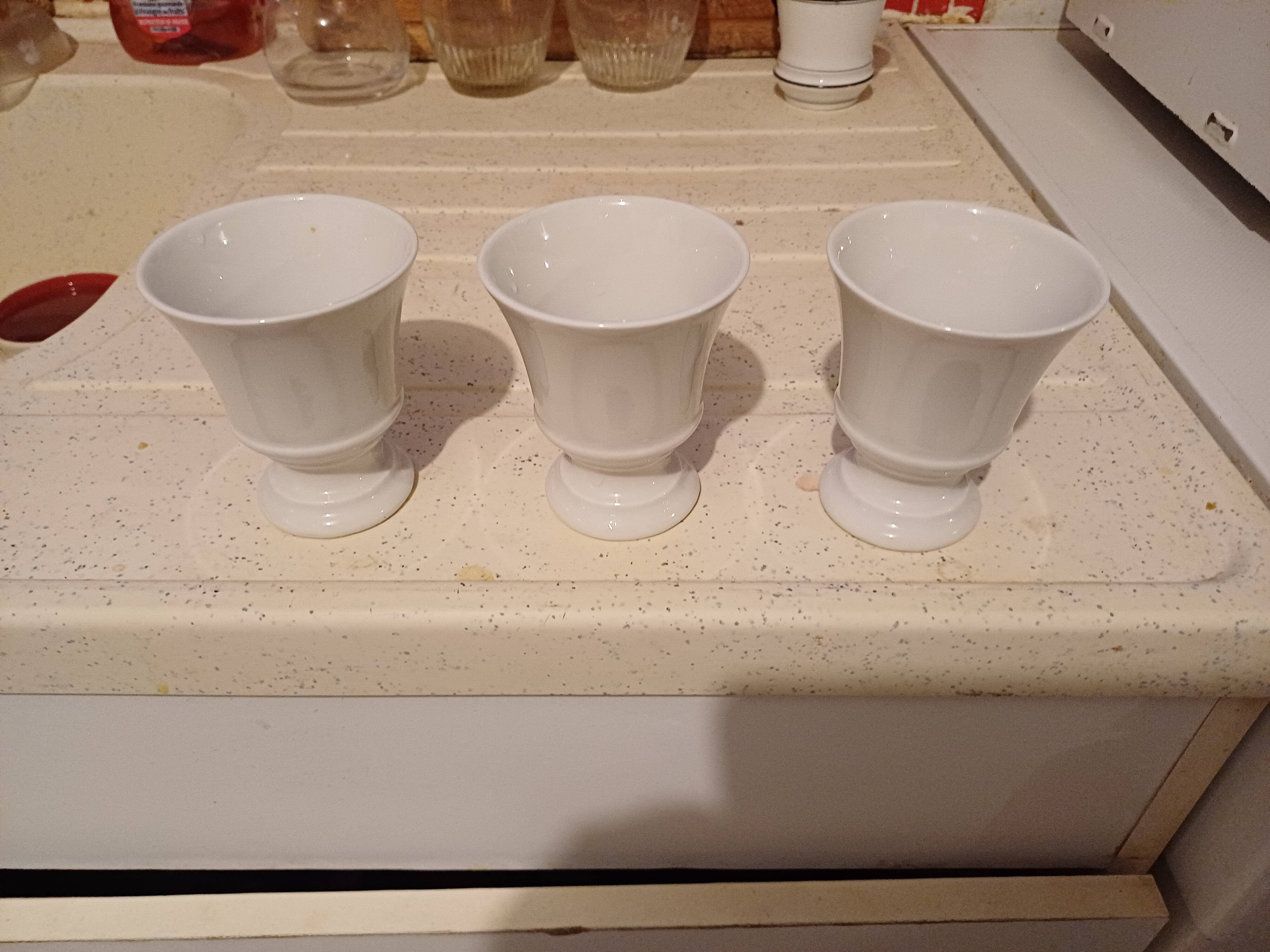 3 Brulots Porcelain Cups 19th