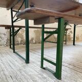 Guinguette table and its 2 benches