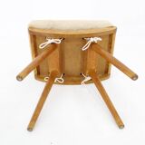 1960s Pair of Ash Stools , Czechoslovakia