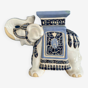 Ceramic elephant plant holder stool