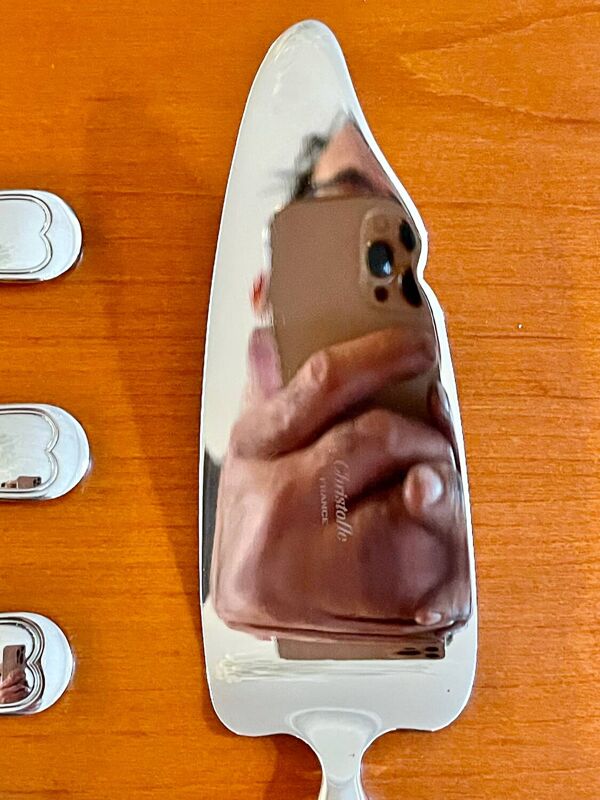 Christofle Chinon 12 fourchettes à gâteau et 1 pelle à tarte état neuf