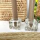 Glass vintage candle holders