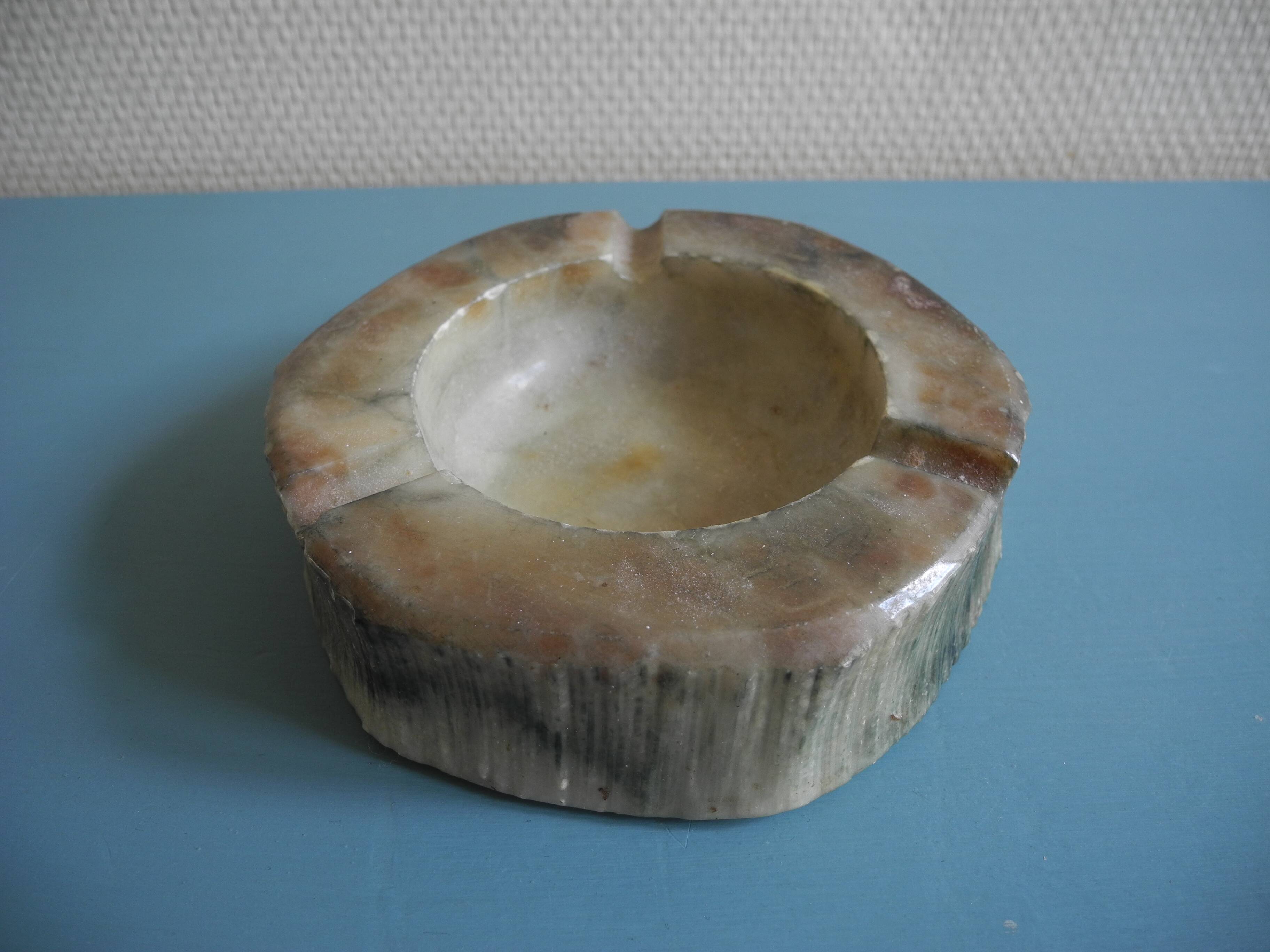Old alabaster ashtray retro vintage decor alabaster ashtray 60s