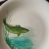 12 fish plates Proceram Cerel Aubagne, 1950s