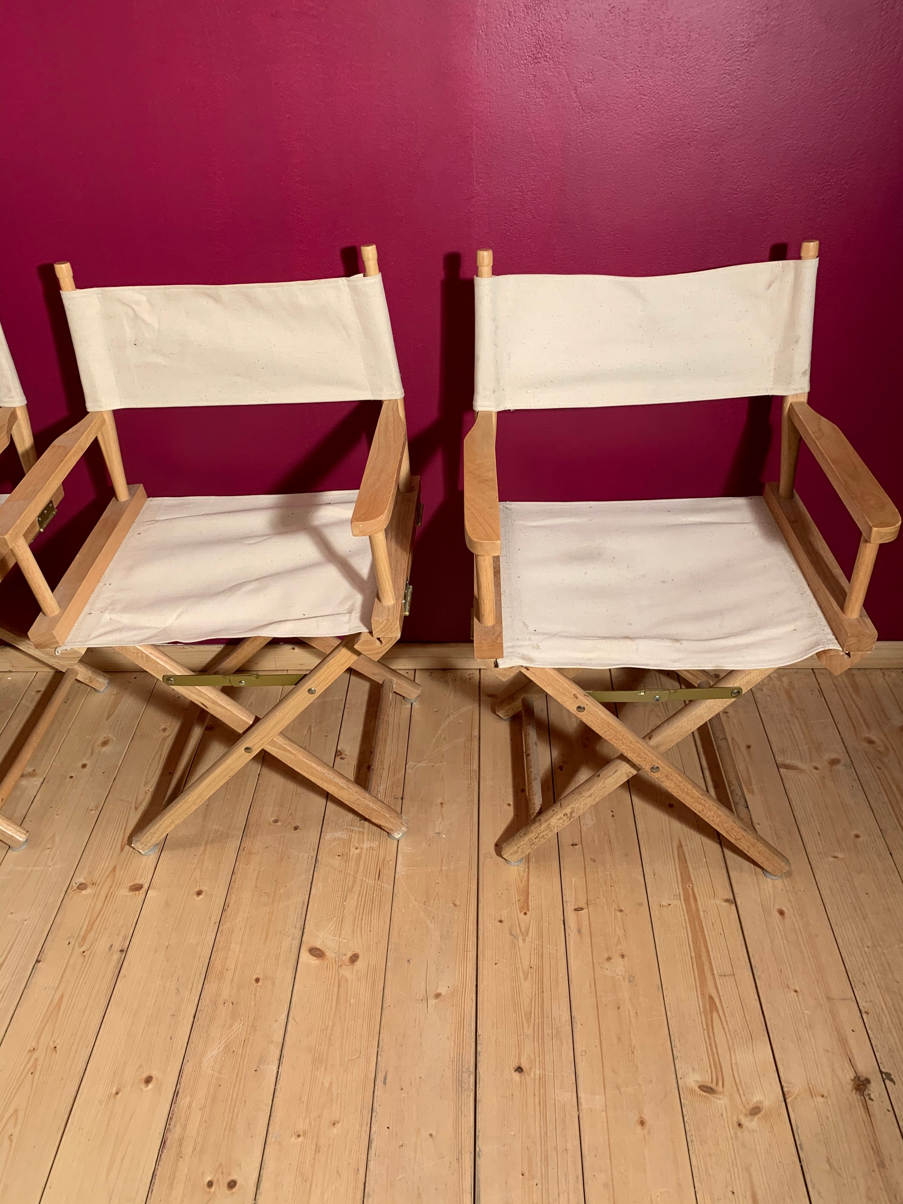 Lot 4 armchairs Pliants film director