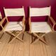 Lot 4 armchairs Pliants film director