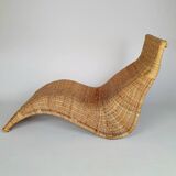 Karlskrona rattan lounge chair by Karl Malmvall for Ikea