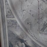 Large geometric map of the city of Florence, 1843