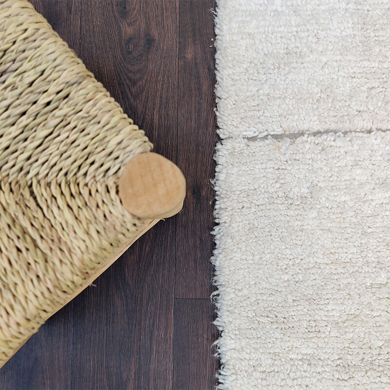 Berber carpet graphic white 215x300 cm