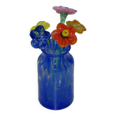 Blown glass flower bouquet