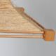 Vintage wooden and rope pendant light, 1960
