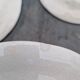 Lot of 8 flat plates in antique English earthenware, fine ware, with patterns.