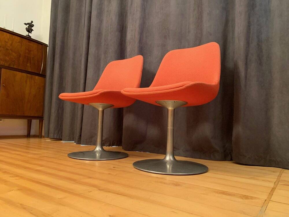 Set of Finnish Polaris swivel chairs by Eero Aarnio for Asko Export, 1970s