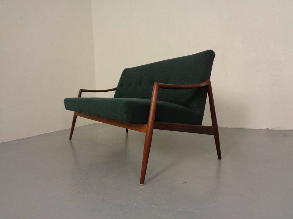 Organic Teak Sofa by Hartmut Lohmeyer for Wilkhahn, 1960s