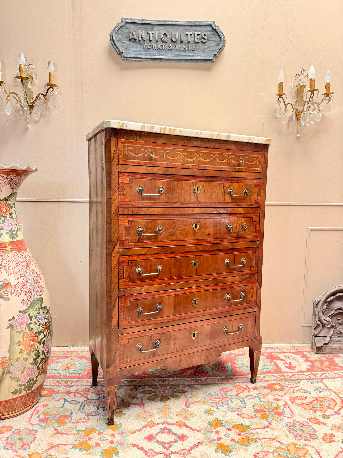 CHIFFONIER IN MAHOGANY IN THE LOUIS XVI STYLE, 19TH CENTURY