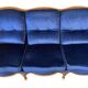 Vintage blue baroque sofa / three-seater / armchair