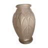 Art Deco vase in white molded glass