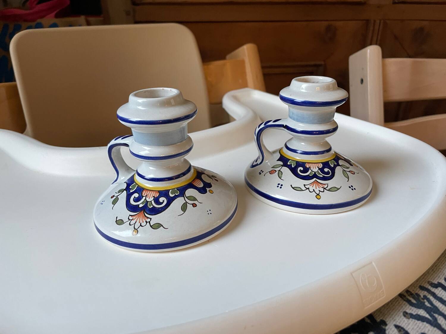 2 Handmade candlesticks Rouen decor