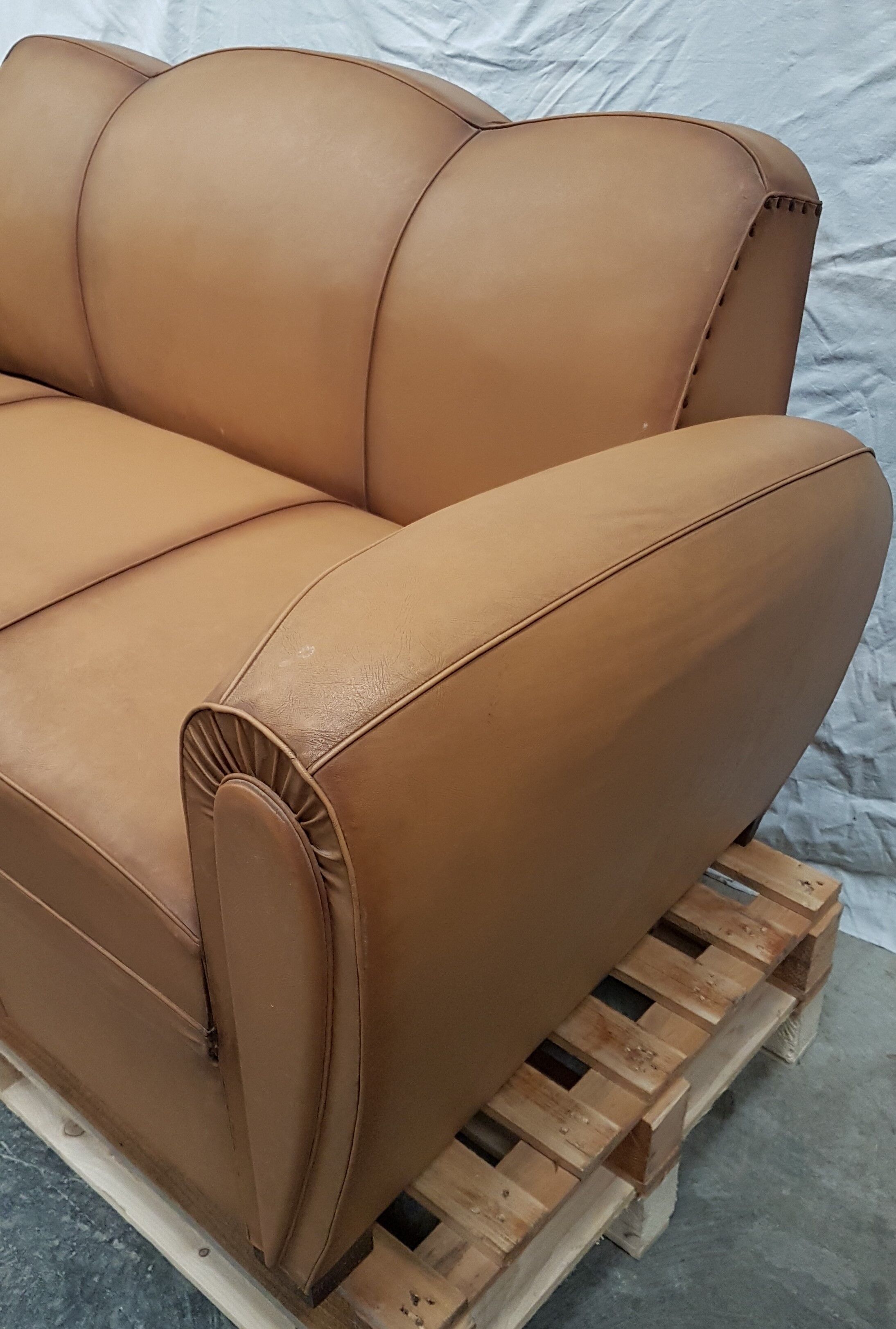 Vintage convertible moustache club sofa