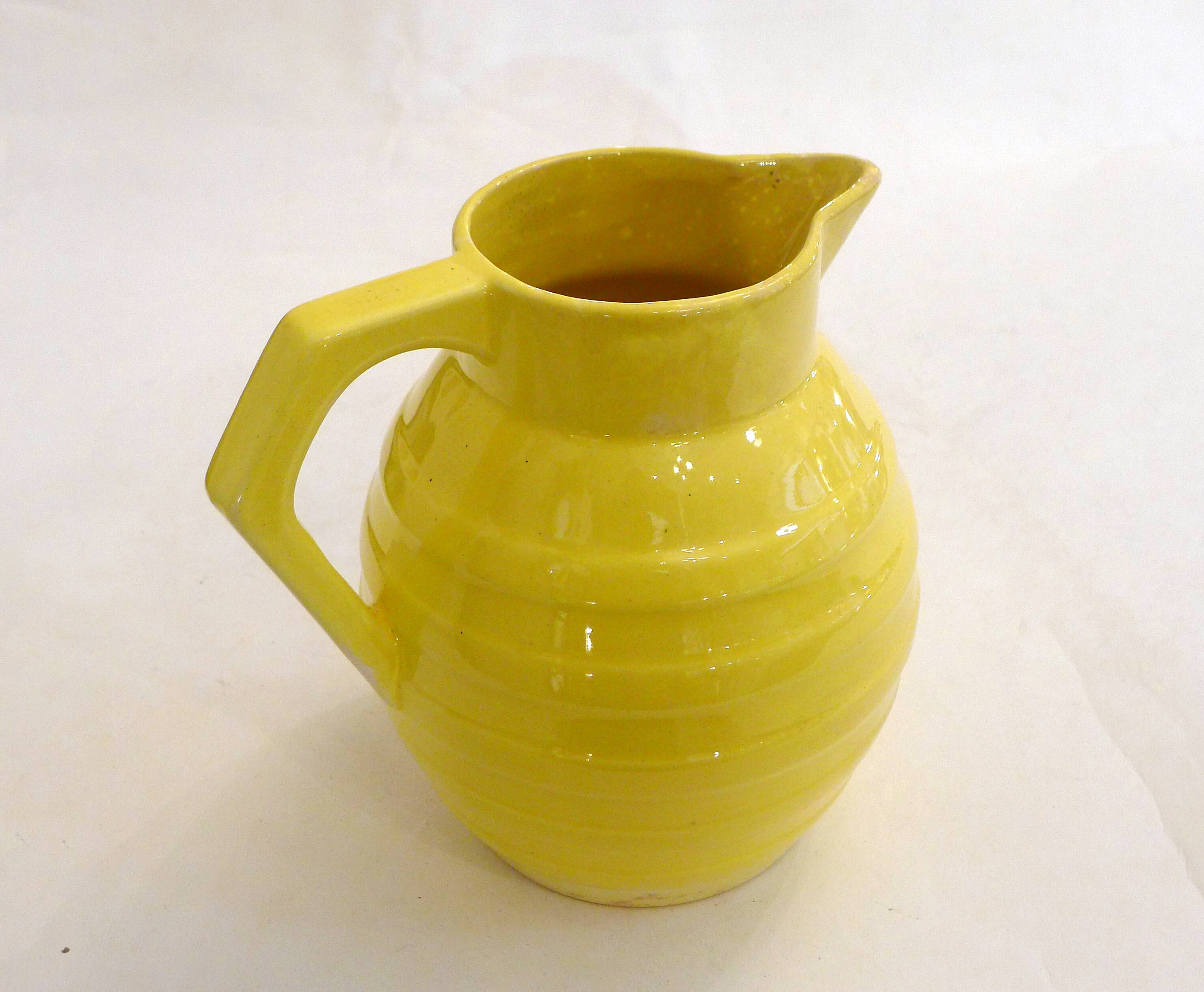 Art Deco pitcher from the 1950s in Orchies earthenware.