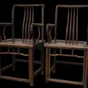 Pair of antique Chinese armchairs