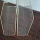 Vintage magazine rack in transparent plexiglass from the 1970s.