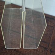 Porte-revues vintage en plexis-glace transparent années 1970