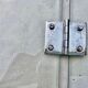 Chimney firewall 3 shutters glass brass nickeled 1930-1940s