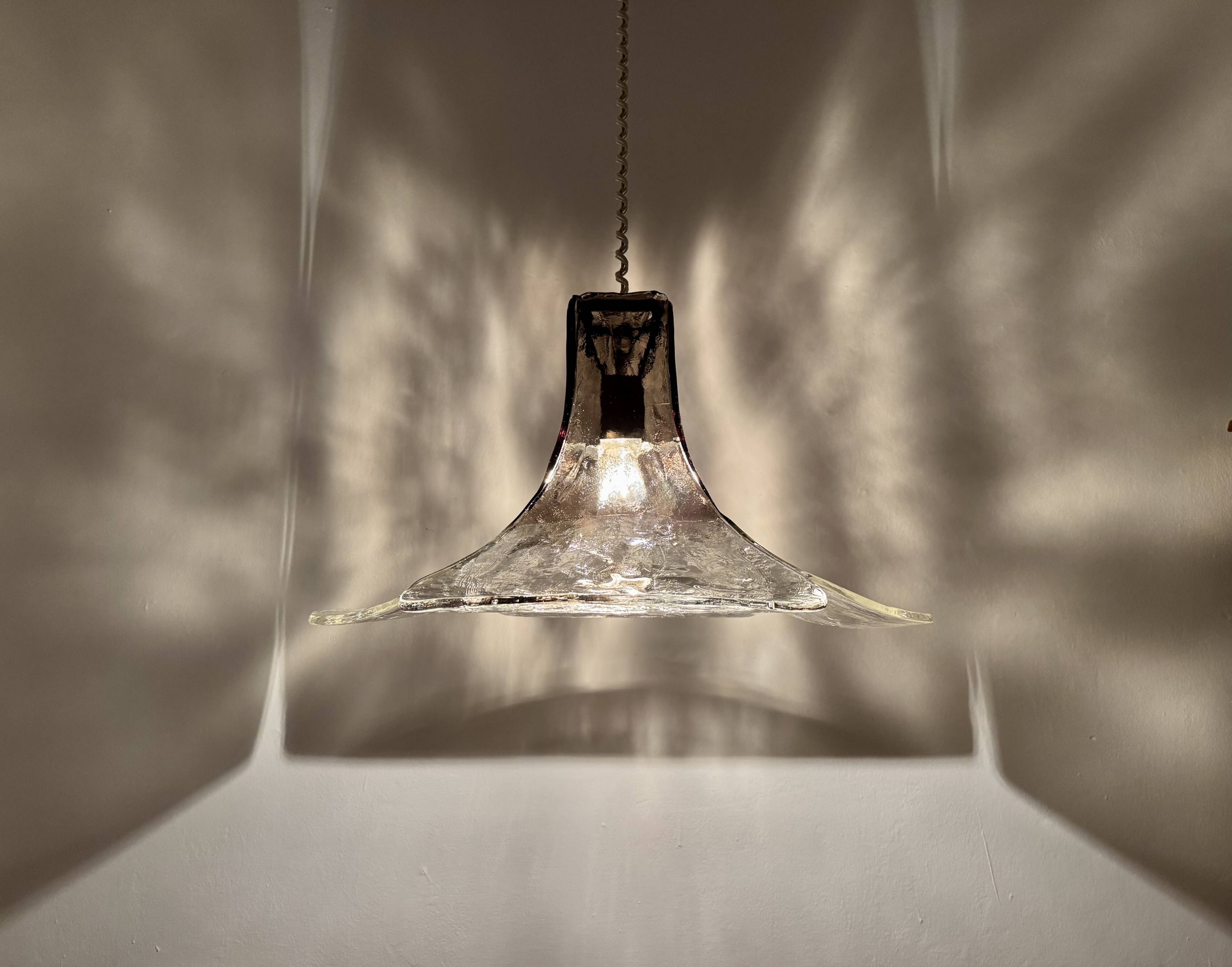 Murano Glass Pendant Lamp by Carlo Nason for Mazzega