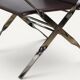 Pair of leather and chrome metal armchairs, Italy - 1970