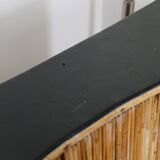 Tiki bar, rattan bar and two stools