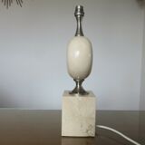 Travertine lamp by Philippe Barbier 1970