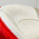 Guglielmo Veronesi Silver & Red Velvet Italian Lounge Chair for ISA Bergamo