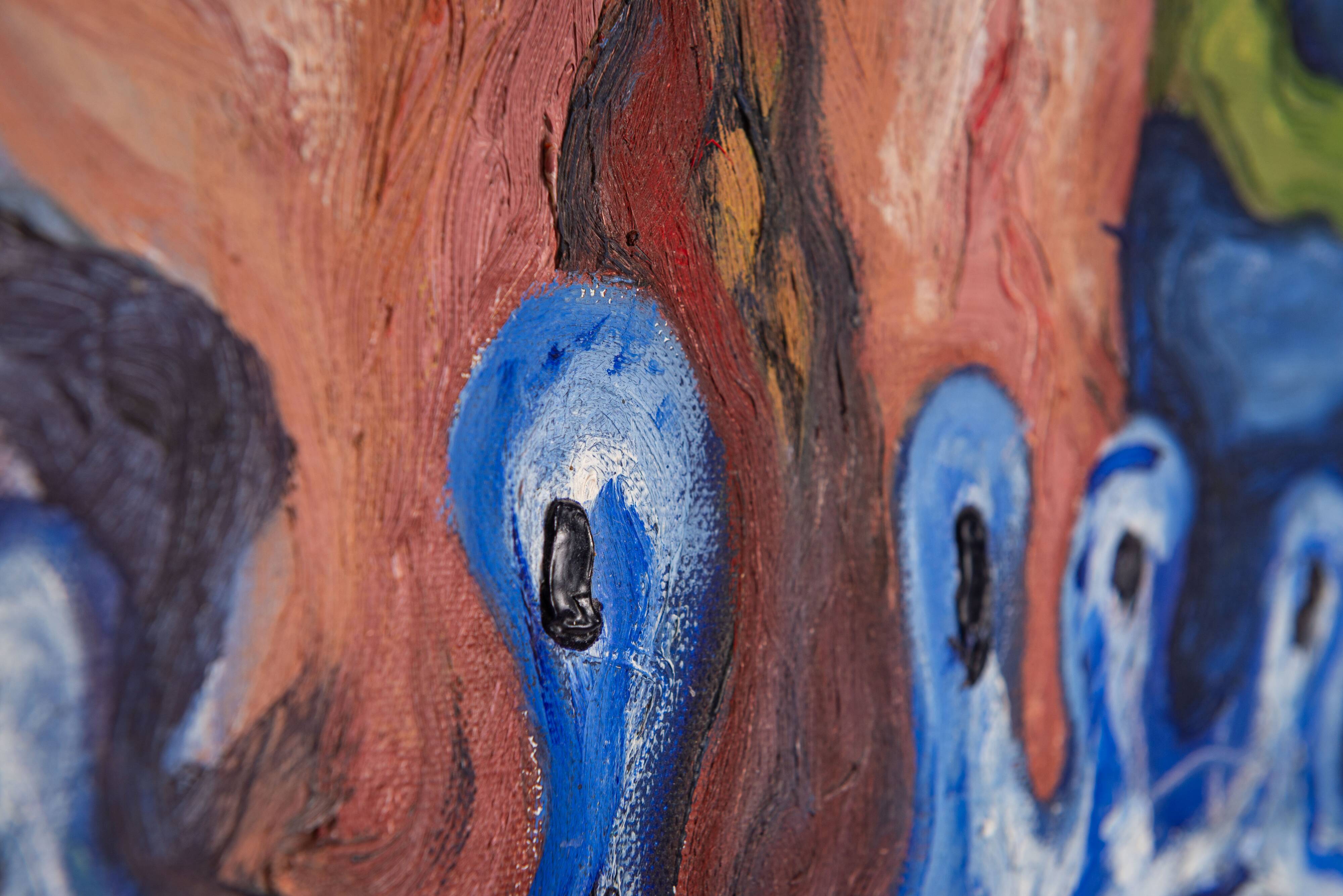 Abstract painting of a figure under the sun - 1 of 2