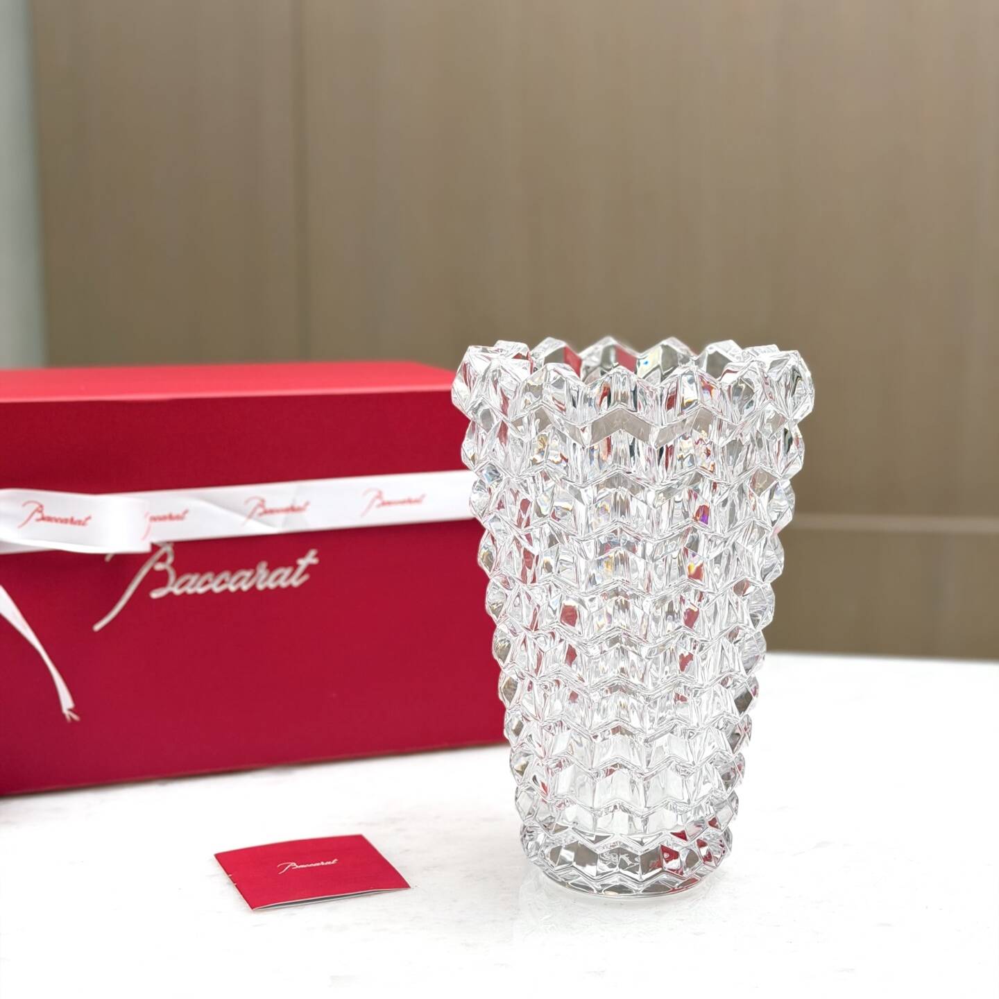 Baccarat Crystal Zig Zag Vase (25cm)