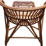 vintage rattan chaise longue 1970 Viggo Boesen