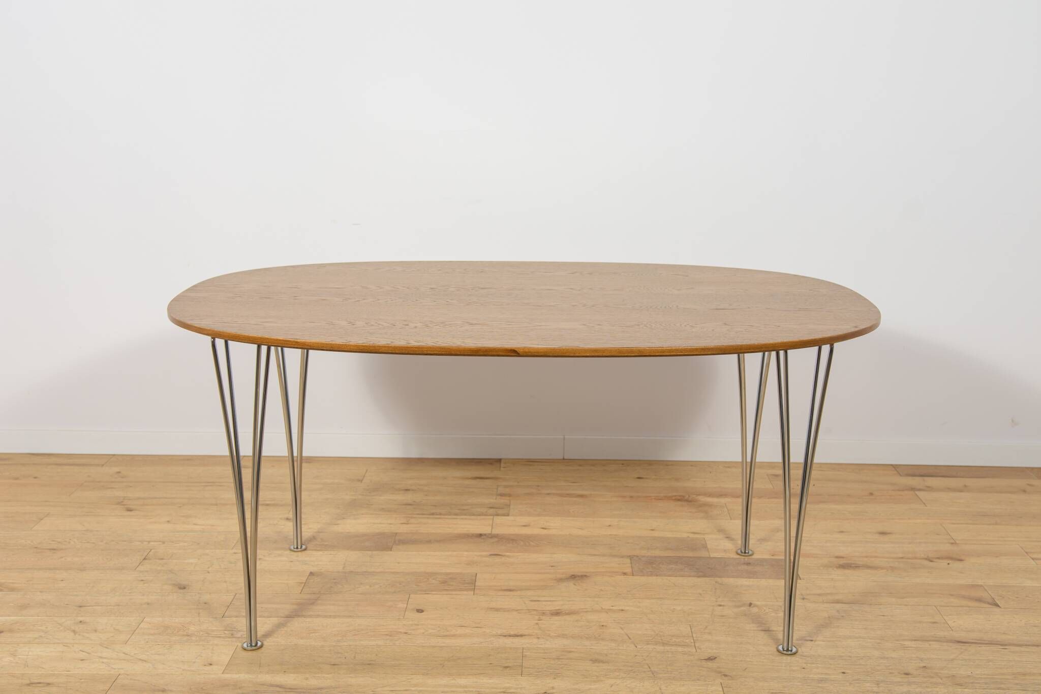 Mid-Century Superellipse Dining Table by Piet Hein & Bruno Mathsson for Fritz Hansen, Denmark, 1980s
