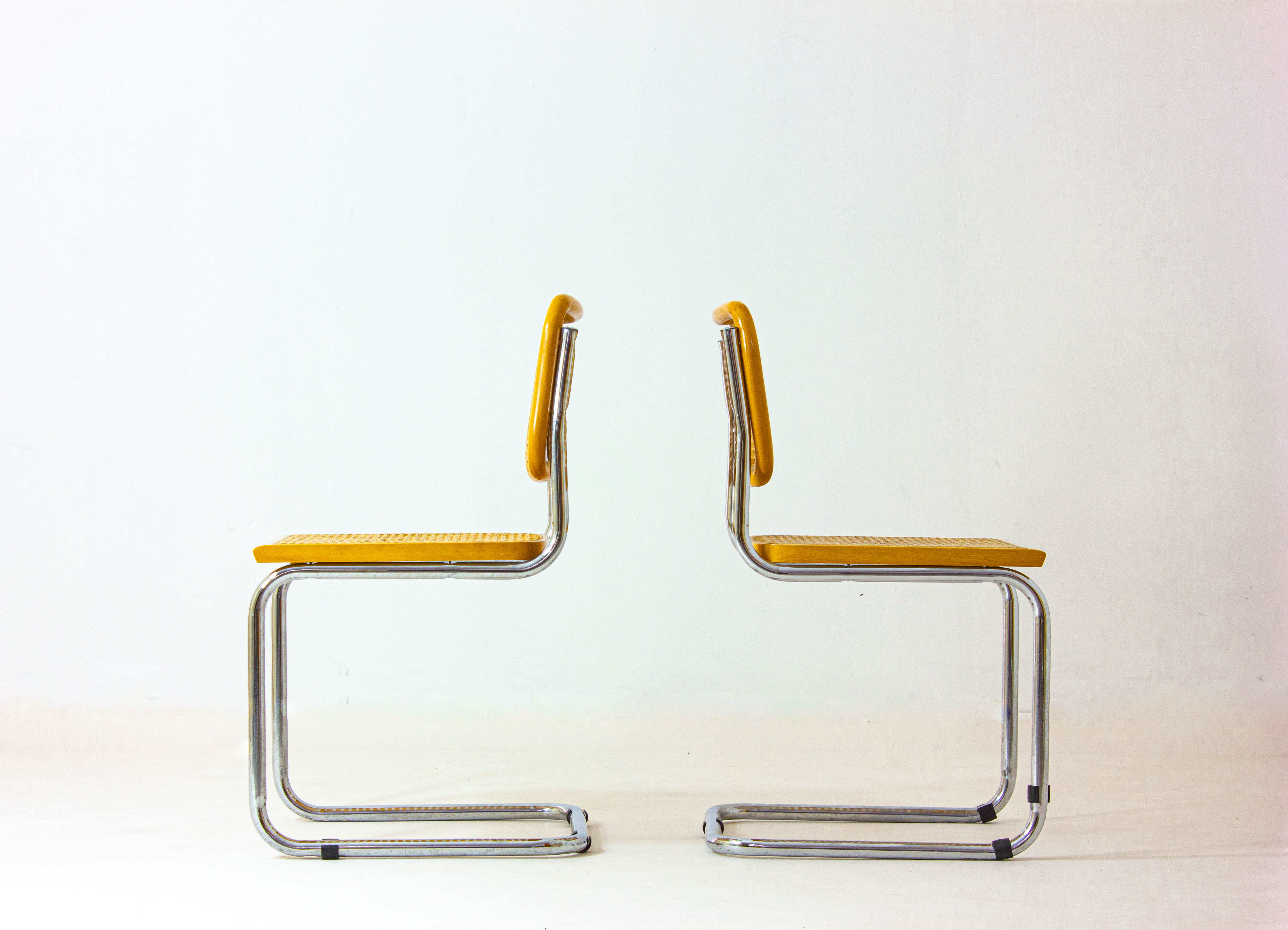 Set of 10 Breuer s32 chair, Italy 1970s