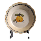Antique hand painted French plate, Nevers ceramics, 18th century