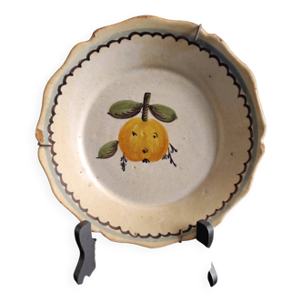 Antique hand painted French plate, Nevers ceramics, 18th century