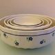Suite of five salad bowls decor Claudius des faienceries de Badonviller, 50/60
