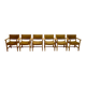 Set of 6 armchairs stamped Hans Wegner "Scandinavian design" 1960.