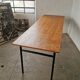 Refectory table Mullca metal and wood 1960