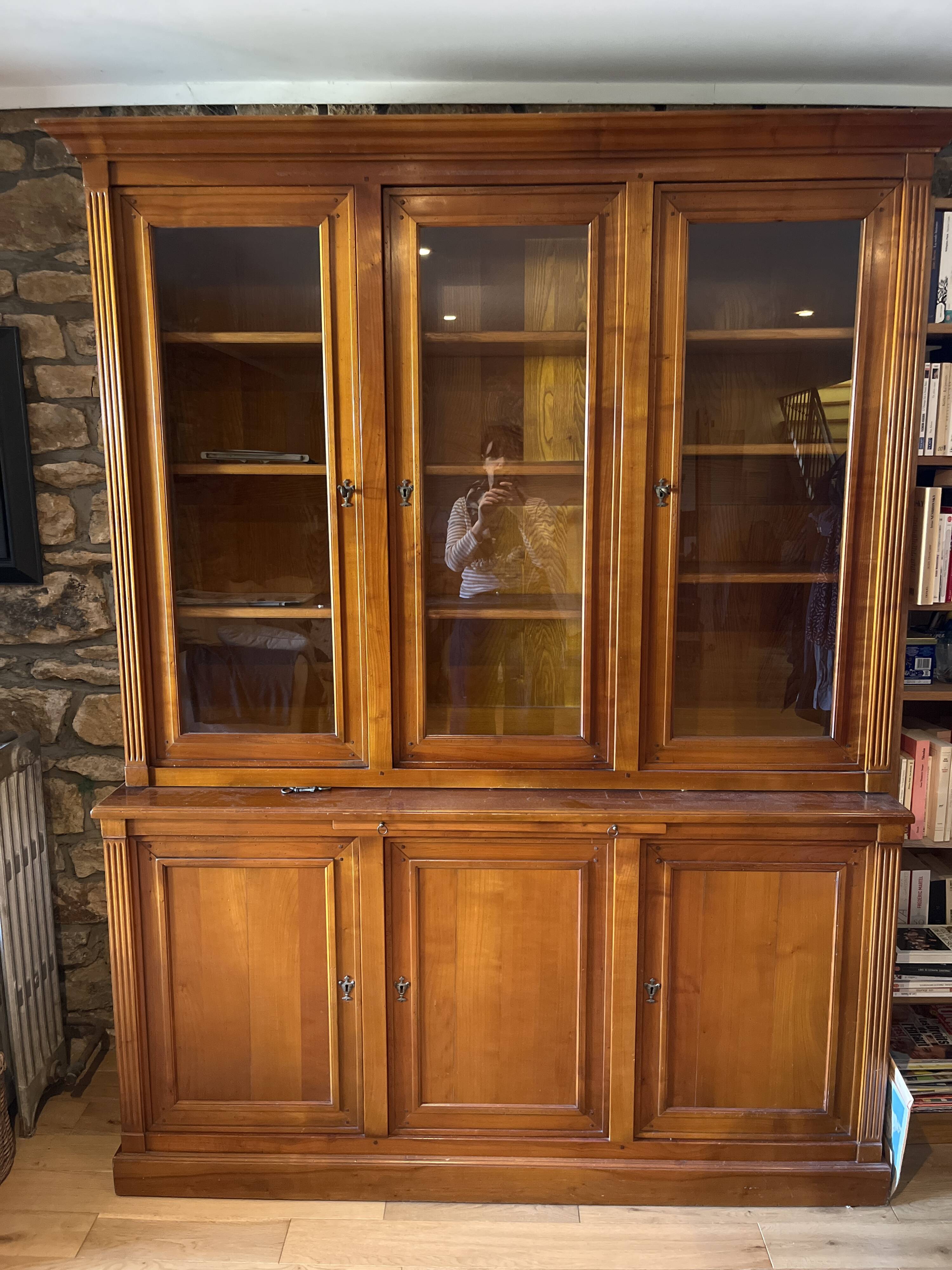 Grange library in cherry wood